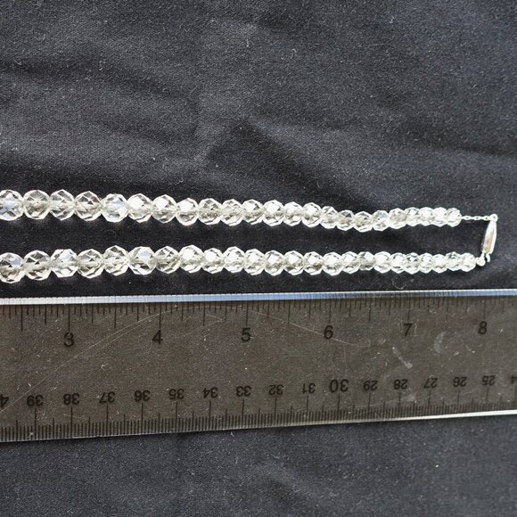 Two 1960s Vintage Crystal Necklaces 17"-19" - Picture 9 of 16